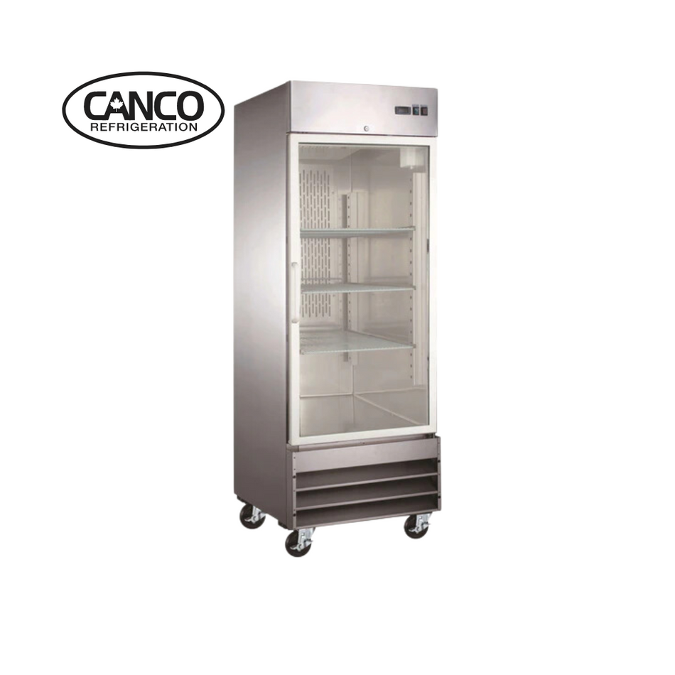 Canco SSGF-650 Single Glass Door 29" Wide Stainless Steel Freezer