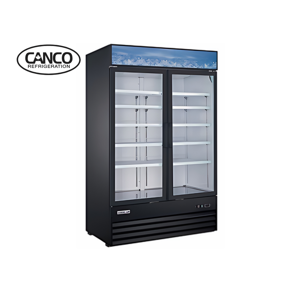 Canco MF-1270 Double Swing Door 53" Wide Display Freezer