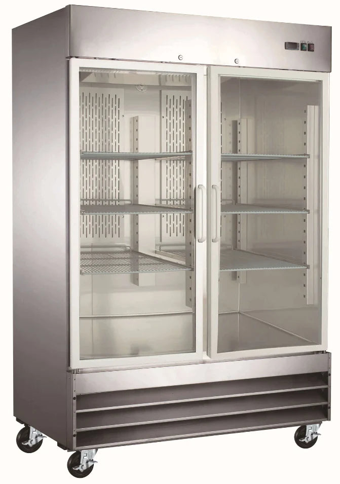 Canco SSGF-1320 Double Glass Door 54" Wide Stainless Steel Freezer