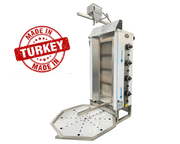 Omega GD4 Natural Gas/Propane 4 Burner Shawarma/Doner Broiler