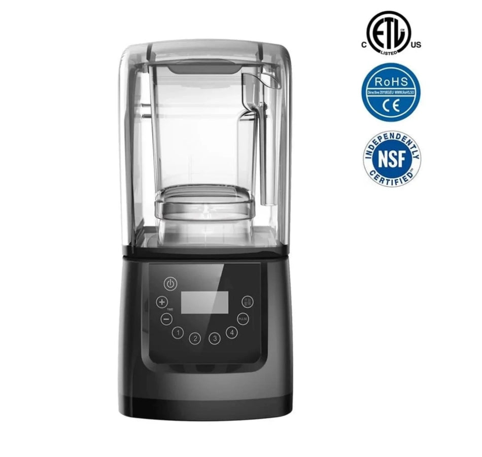 Omega HS-S340 Commercial Blender with Digital Controls & Sound Enclosure - 50 Oz/1.5L, 2.5 HP