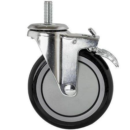 Canarac Casters For Wire Shelving (Set of 4) - Rubber & Polyurethane Options - Omni Food Equipment