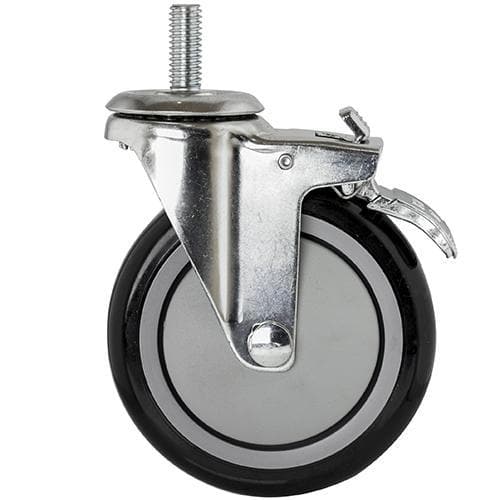 Canarac Casters For Wire Shelving (Set of 4) - Rubber & Polyurethane Options - Omni Food Equipment