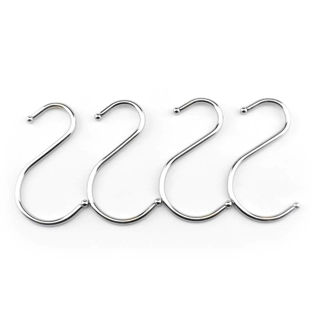 Canarac Chrome/Black Epoxy "S" Hooks - Sold Individually - Omni Food Equipment