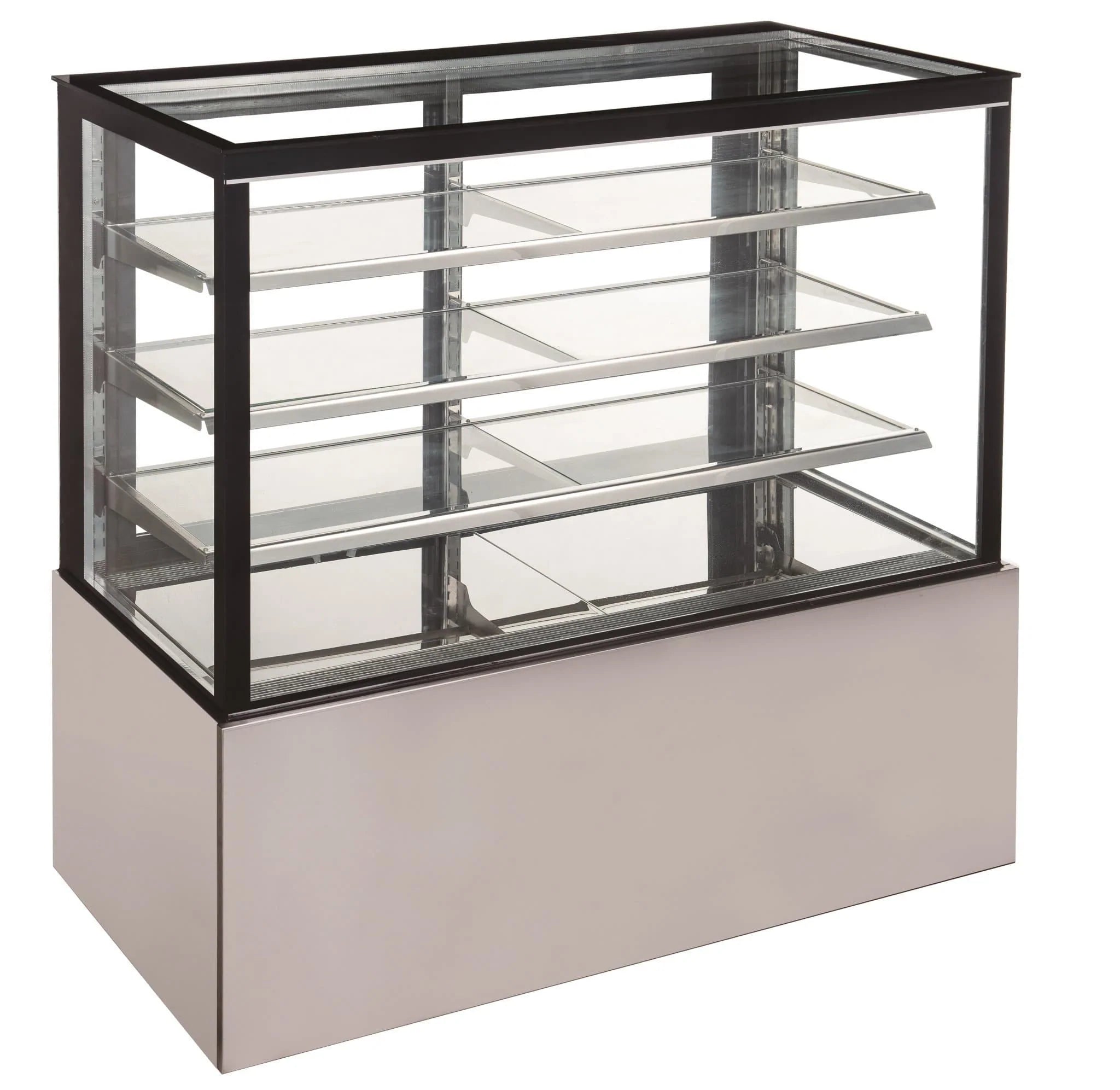 Canco CD1200-3-HC Flat Glass 3 Tier 48" Refrigerated Pastry Display Case - Omni Food Equipment