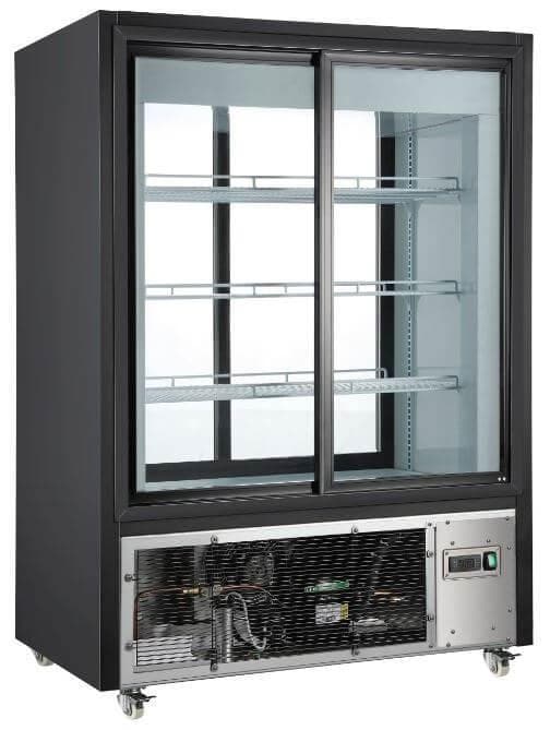 Canco RT-330L Double Sliding Door Pass Through Display Refrigerator - Omni Food Equipment