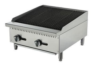 Omega ATCB-24 Natural Gas/Propane 24" Lava Rock Charbroiler - Omni Food Equipment