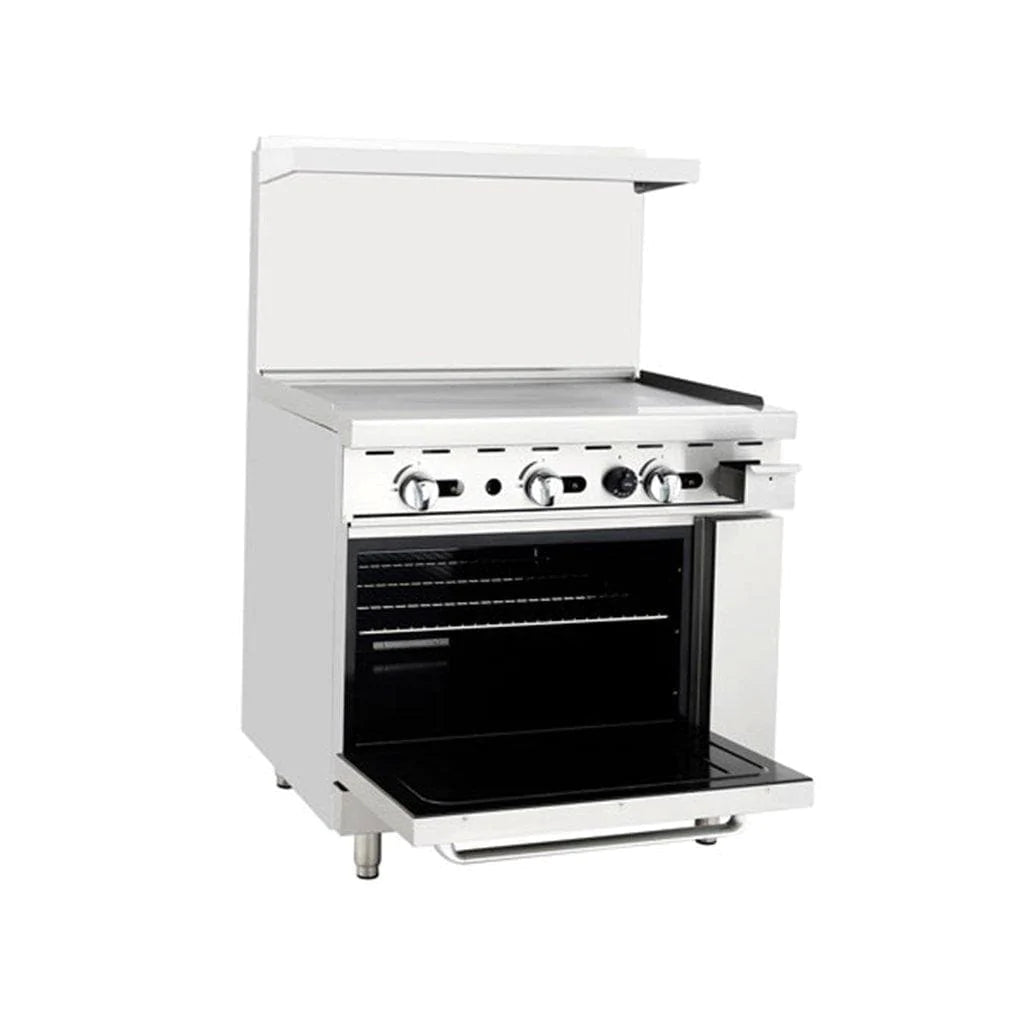 Omega ATO-36G Natural Gas 36" Griddle Stove Top Range - Omni Food Equipment