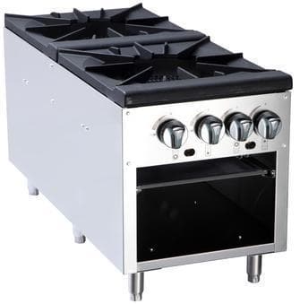 Omega ATSP-18-2 Natural Gas/Propane Double Burner Stock Pot Range - Omni Food Equipment